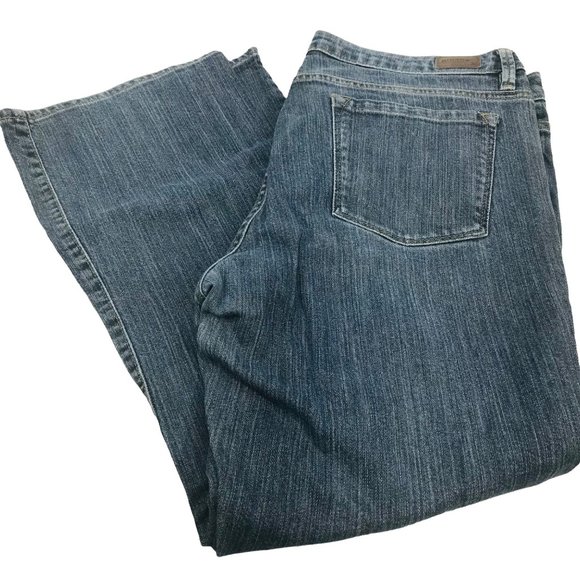 Riders by Lee Women's Size 14 Petite Boot Cut Denim Blue Jean Preowned - Picture 2 of 14